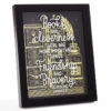 Hallmark Harry Potter™ Friendship And Bravery Hermione Granger™ Framed Quote Sign, 8x10 -Hallmark Shop Black and Gold Books and Hermione Quote Framed Sign 1HPO1085 01