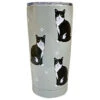 E&S Pets Tuxedo Cat Stainless Steel Tumbler, 20 Oz. 2 E&S Pets Tuxedo Cat Stainless Steel Tumbler, 20 Oz. -Hallmark Shop Black and White Cats on Gray Stainless Steel Tumbler 1163 01