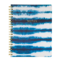 Blue And White Dyed Spiral Notebook