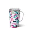 Swig Party Animal Stainless Steel Travel Mug, 18 Oz. -Hallmark Shop BluePink Leopard Print Insulated Mug With Lid S102C18PA 01