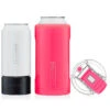 BruMate Neon Pink Stainless Steel 3-in-1 Can Cooler, 12/16 Oz. -Hallmark Shop Bright Pink 3in1 Can Cooler HT16NP 01