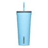 Corkcicle Santorini Aqua Stainless Steel Tumbler, 24oz. -Hallmark Shop Corkcicle Aqua Blue Tumbler With Lid and Straw 2224SAN 01