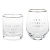 Hallmark Lowball And Stemless Wine Glass, Set Of 2 -Hallmark Shop Couples Lowball and Stemless Wine Glass 1ERL1189 01