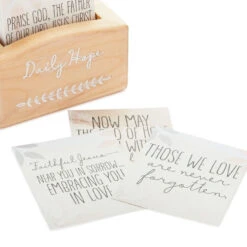 Hallmark Daily Hope 30-Day Promise Box With Inspirational Cards 4 Hallmark Daily Hope 30-Day Promise Box With Inspirational Cards -Hallmark Shop Daily Hope Wood Promise Box and 30 Inspirational Cards 1BMK1602 02