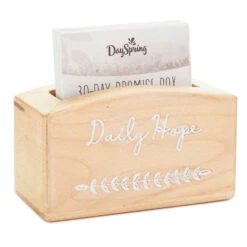 Hallmark Daily Hope 30-Day Promise Box With Inspirational Cards 5 Hallmark Daily Hope 30-Day Promise Box With Inspirational Cards -Hallmark Shop Daily Hope Wood Promise Box and 30 Inspirational Cards 1BMK1602 03