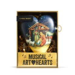 Demdaco O Holy Night Musical Art Heart With Stand -Hallmark Shop Demdaco O Holy Night Musical Art Heart Ornament 2020230604 03