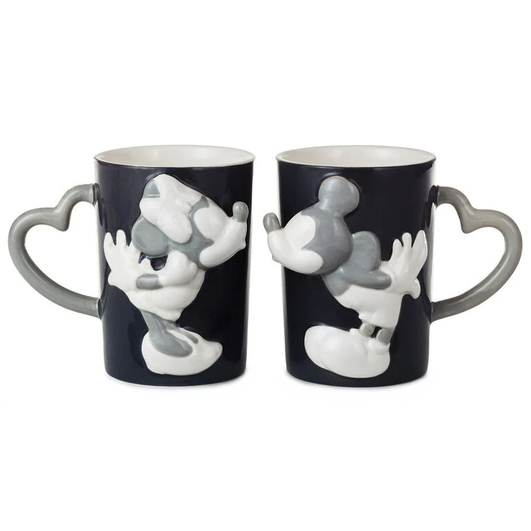 Hallmark Disney Mickey And Minnie Kissyface Mugs, Set Of 2 1 Hallmark Disney Mickey And Minnie Kissyface Mugs, Set Of 2