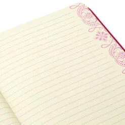 Hallmark Embossed Border Fuchsia Faux Leather Notebook -Hallmark Shop Embossed Border Fuchsia Faux Leather Notebook 5HWJ6937 07