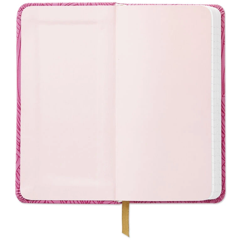 Hallmark Etched Leaves Pink Slim Notebook 3 Hallmark Etched Leaves Pink Slim Notebook - Image 3