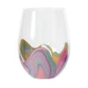 Enesco EttaVee In The Groove Stemless Wine Glass, 18 Oz. 4 Enesco EttaVee In The Groove Stemless Wine Glass, 18 Oz. -Hallmark Shop EttaVee Colorful Marbled Stemless Wine Glass 6012421 01