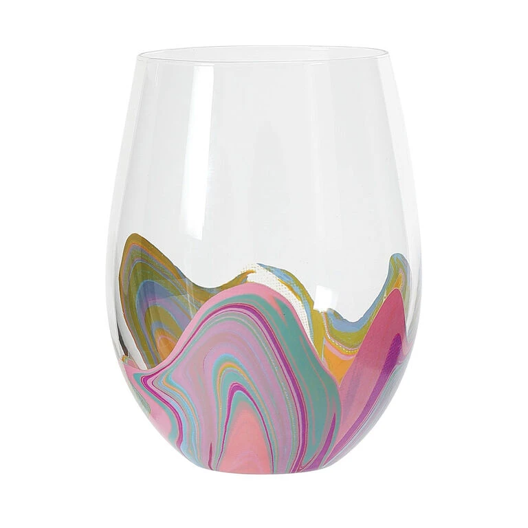 Enesco EttaVee In The Groove Stemless Wine Glass, 18 Oz. 1 Enesco EttaVee In The Groove Stemless Wine Glass, 18 Oz.