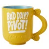 Hallmark Friends Pivot Sculpted Mug, 19 Oz. -Hallmark Shop Friends Bad Day Pivot Yellow Coffee Mug 1PCL1000 01