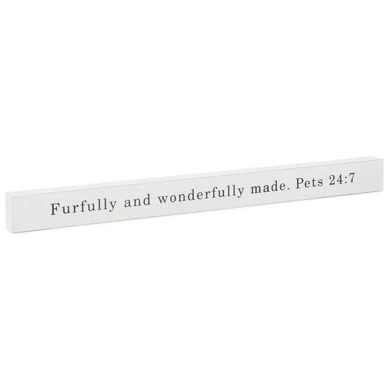 Hallmark Furfully And Wonderfully Made Wood Quote Sign, 23.5x2 1 Hallmark Furfully And Wonderfully Made Wood Quote Sign, 23.5x2