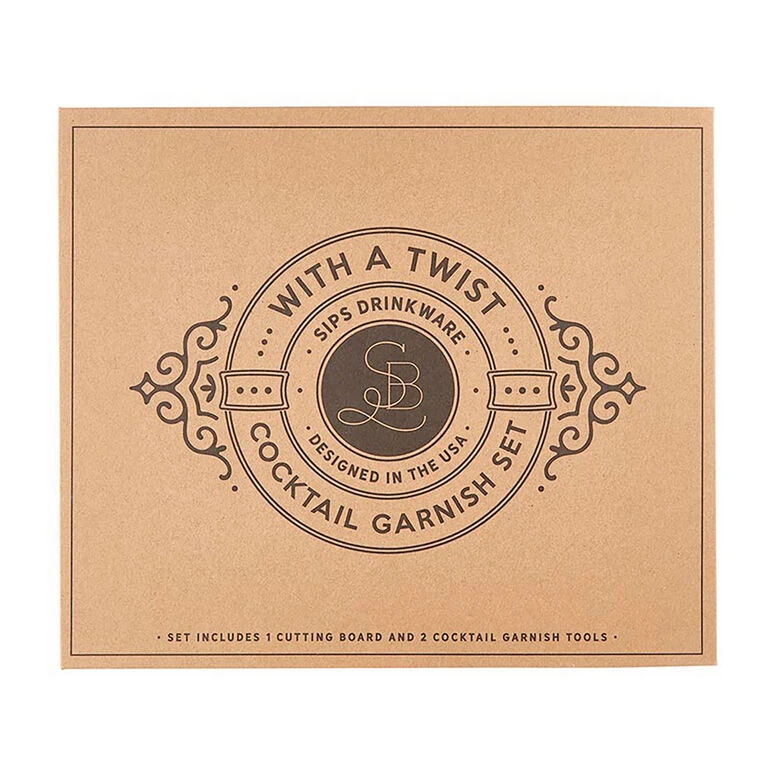 Garnish Tools In Cardboard Book Box, Set Of 3 2 Garnish Tools In Cardboard Book Box, Set Of 3 - Image 2