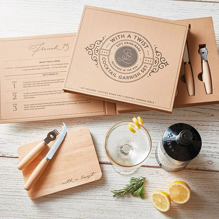 Garnish Tools In Cardboard Book Box, Set Of 3 4 Garnish Tools In Cardboard Book Box, Set Of 3 - Image 4