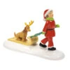 Enesco Snow Village Trip To Who-Ville Figurine, 2.68" -Hallmark Shop Girl in Santa Suit Pulling Max on Sled Figurine 6011417 01