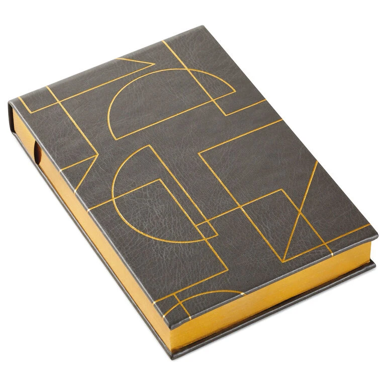 Hallmark Gold Geometric Faux Leather Small List Pad 1 Hallmark Gold Geometric Faux Leather Small List Pad