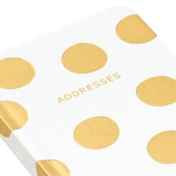 Hallmark Gold Polka Dots Address Book -Hallmark Shop Gold Polka Dots Address Book 1ADD1620 06