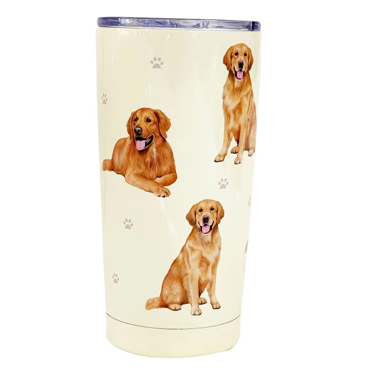 E&S Pets Golden Retriever Stainless Steel Tumbler, 20 Oz. 1 E&S Pets Golden Retriever Stainless Steel Tumbler, 20 Oz.