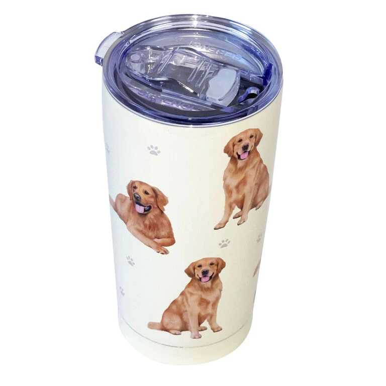 E&S Pets Golden Retriever Stainless Steel Tumbler, 20 Oz. 2 E&S Pets Golden Retriever Stainless Steel Tumbler, 20 Oz. - Image 2