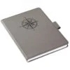 Hallmark Gray Etched Compass Faux Leather Notebook -Hallmark Shop Gray Etched Compass Faux Leather Notebook 1HWJ1851 01
