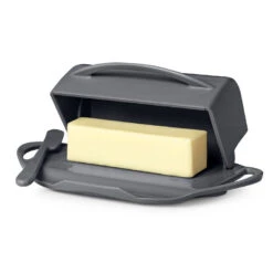 Gray Butterie Flip-Top Butter Dish