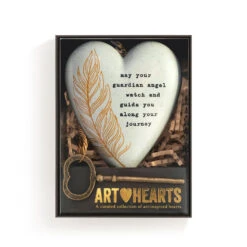 Demdaco Guardian Angel Art Heart With Key Stand 7 Demdaco Guardian Angel Art Heart With Key Stand -Hallmark Shop Guardian Angel Heart Sculpture With Key 1003480431 04
