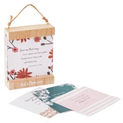 Hallmark God's Promises Changeable Hanging Quote Sign, 4x5 -Hallmark Shop Hanging Wood Frame Quote Sign With Cards 1REL2016 02