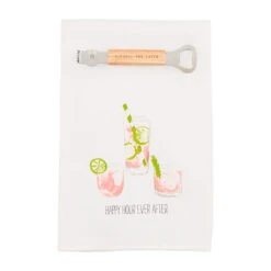 Mud Pie Happy Hour Tea Towel And Bar Tool, Set Of 2