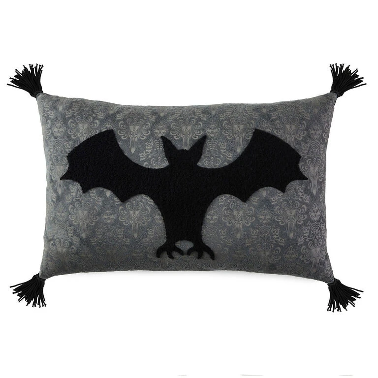 Hallmark Disney The Haunted Mansion Glow-in-the-Dark Bat Pillow, 12x20 1 Hallmark Disney The Haunted Mansion Glow-in-the-Dark Bat Pillow, 12x20