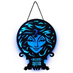 Hallmark Disney The Haunted Mansion Madam Leota Lighted Hanging Sign, 11x16 -Hallmark Shop Haunted Mansion Madame Leota Metal Sign With Light 1HGN1503 03
