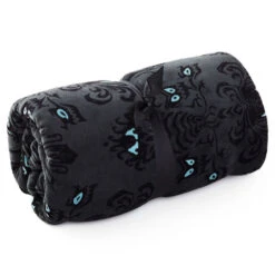 Hallmark Disney The Haunted Mansion Glow-in-the-Dark Throw Blanket, 50x60 -Hallmark Shop Haunted Mansion Wallpaper Pattern Fuzzy Blanket 1HGN1280 03