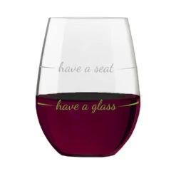 Have A Glass Have A Seat Stemless Wine Glass, 16 Oz. 5 Have A Glass Have A Seat Stemless Wine Glass, 16 Oz. -Hallmark Shop Have a Glass Have a Seat Stemless Wine Glass PWSUG002 03