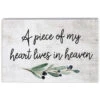 Piece Of My Heart Wood Quote Sign, 5.25" -Hallmark Shop Heart in Heaven Wood Plaque STR1138 01