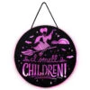 Hallmark Disney Hocus Pocus I Smell Children Porch Decor With Light 10 Hallmark Disney Hocus Pocus I Smell Children Porch Decor With Light -Hallmark Shop Hocus Pocus LightUp Metal Door Sign 1HGN1526 01