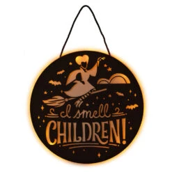 Hallmark Disney Hocus Pocus I Smell Children Porch Decor With Light -Hallmark Shop Hocus Pocus LightUp Metal Door Sign 1HGN1526 03