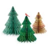 Hallmark Honeycomb Trees 3D Pop-Up Christmas Decorations, Set Of 3 -Hallmark Shop Honeycomb Trees 3D PopUp Christmas Decorations Set 1999XPJ8046 01