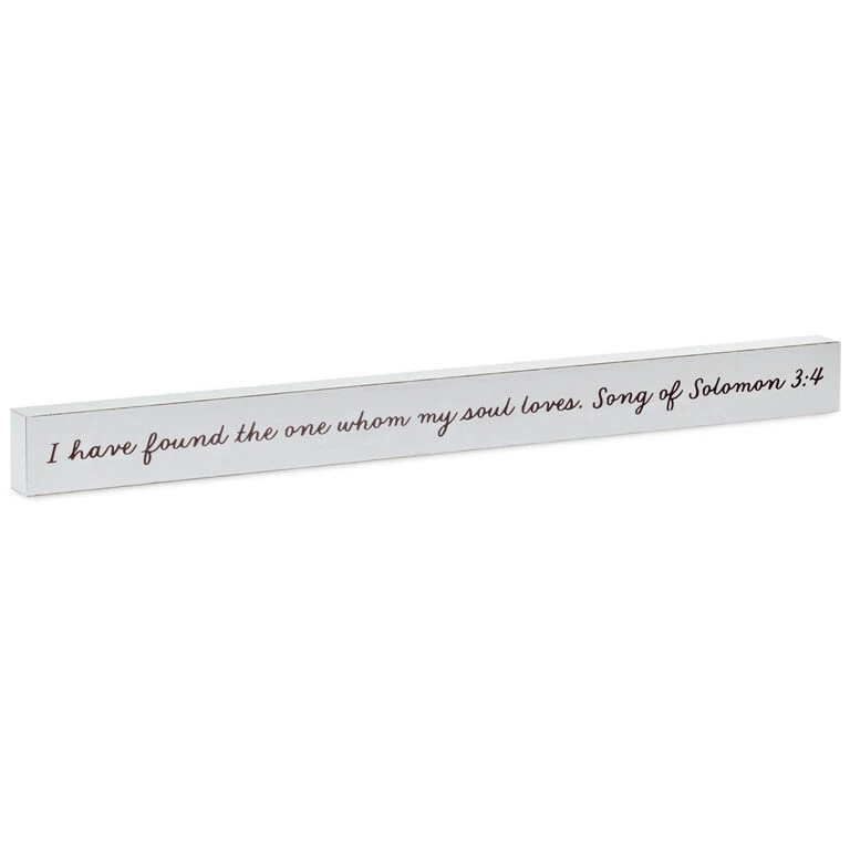 Hallmark Whom My Soul Loves Scripture Wood Quote Sign, 23.5x2 1 Hallmark Whom My Soul Loves Scripture Wood Quote Sign, 23.5x2