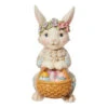 Enesco Jim Shore Pint Bunny With Floral Crown And Basket Figurine, 5"