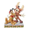 Enesco Jim Shore Disney Mickey Mouse Reindeer With Santa Pluto Figurine, 6.25" -Hallmark Shop Jim Shore Disney Mickey Mouse Reindeer With Pluto 6013059 01