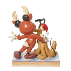 Enesco Jim Shore Disney Mickey Mouse Reindeer With Santa Pluto Figurine, 6.25" 3 Enesco Jim Shore Disney Mickey Mouse Reindeer With Santa Pluto Figurine, 6.25" -Hallmark Shop Jim Shore Disney Mickey Mouse Reindeer With Pluto 6013059 02