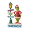 Enesco Jim Shore Grinch By Lit Lamppost Figurine, 10.24" -Hallmark Shop Jim Shore Dr. Seuss Grinch By Lamppost Figurine 6012699 01