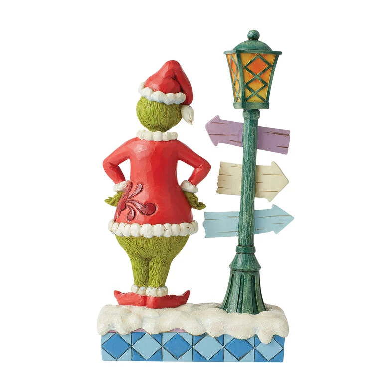 Enesco Jim Shore Grinch By Lit Lamppost Figurine, 10.24" 2 Enesco Jim Shore Grinch By Lit Lamppost Figurine, 10.24" - Image 2