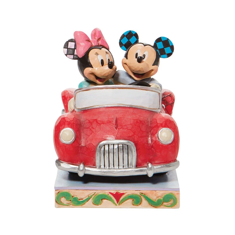 Enesco Jim Shore Disney Mickey And Minnie In Red Car Figurine, 5.2" 1 Enesco Jim Shore Disney Mickey And Minnie In Red Car Figurine, 5.2"