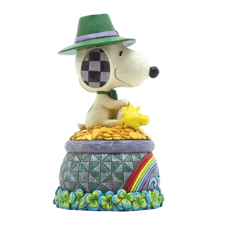 Enesco Jim Shore Peanuts Snoopy And Woodstock Pot Of Gold Figurine, 5.9" 1 Enesco Jim Shore Peanuts Snoopy And Woodstock Pot Of Gold Figurine, 5.9"