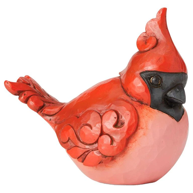 Enesco Jim Shore Red Cardinal Bird Figurine, 4.25" 1 Enesco Jim Shore Red Cardinal Bird Figurine, 4.25"