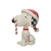 Enesco Jim Shore Peanuts Snoopy With Candy Cane Mini Figurine, 2.75" -Hallmark Shop Jim Shore Snoopy Glitter Candy Cane Mini Figurine 6013048 01