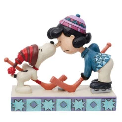 Enesco Jim Shore Peanuts Snoopy And Lucy Playing Hockey Figurine, 4.75" -Hallmark Shop Jim Shore Snoopy and Lucy Playing Hockey Figurine 6013041 02