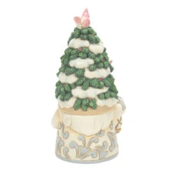 Enesco Jim Shore White Woodland Gnome With Evergreen Tree Hat Figurine, 7.09" -Hallmark Shop Jim Shore Woodland Gnome With Evergreen Hat Figurine 6012682 02