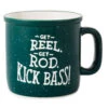 Hallmark Kick Bass Ceramic Mug, 15 Oz. -Hallmark Shop Kick Bass Fishing Puns Mug 1BRW3235 01